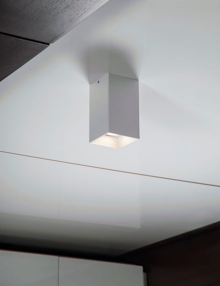 Mounted Square Ceiling Light 18CM Socket GU10 Code N1005-180 mm