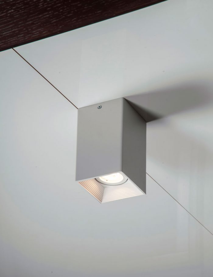 Mounted Square Ceiling Light 18CM Socket GU10 Code N1005-180 mm