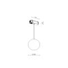 Dimension of Pendant Magnetic multi track light - nooran sky