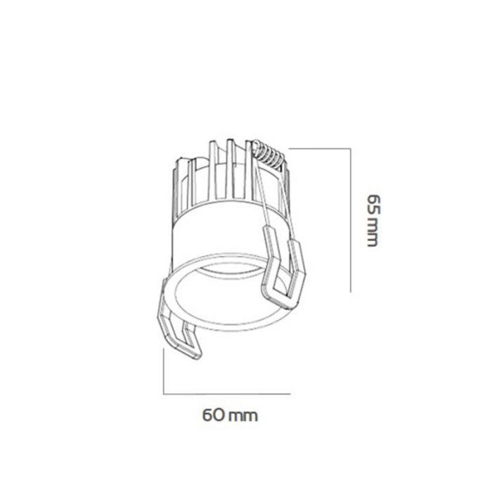 size of recessed light